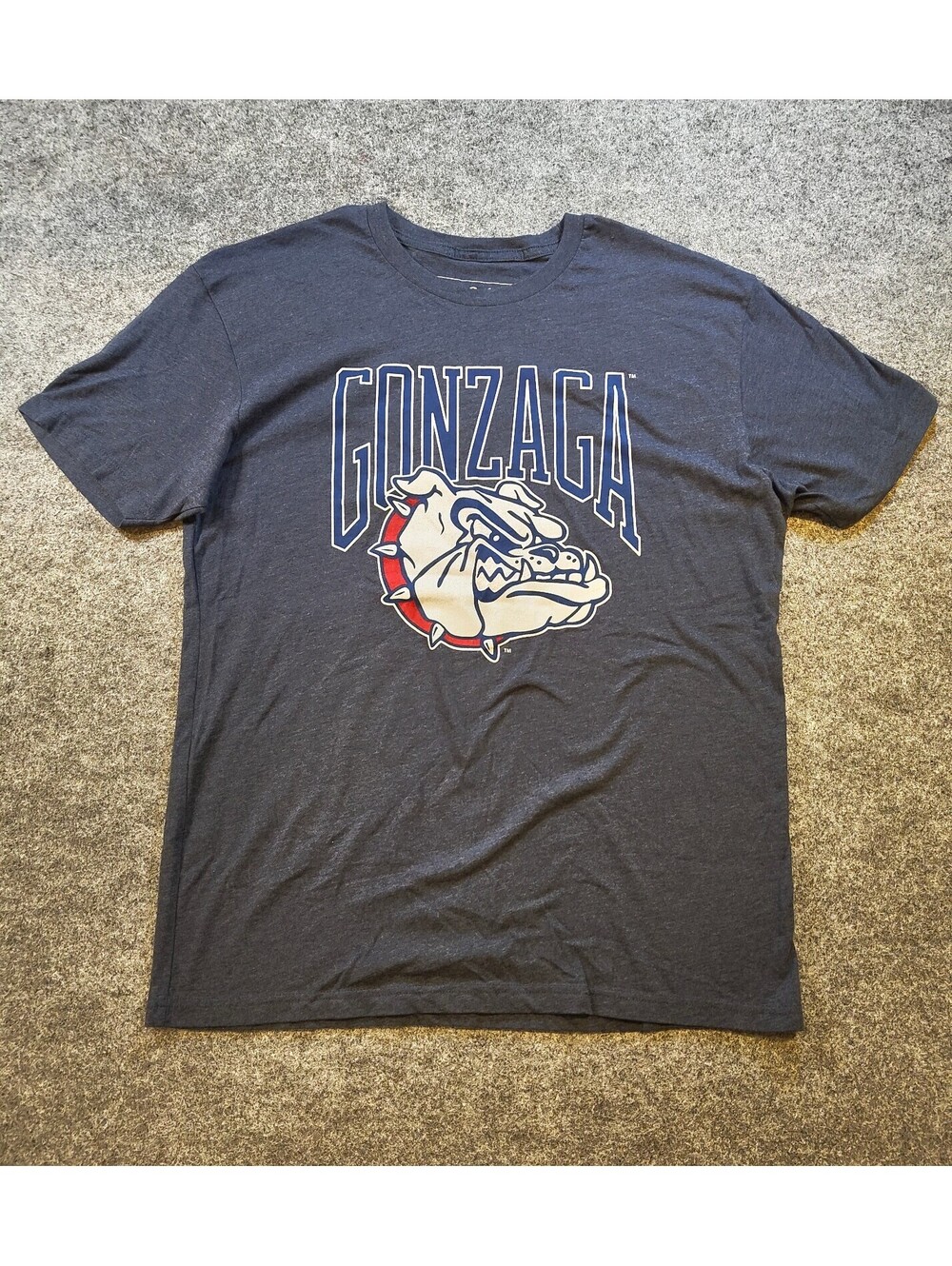 Homefield Gonzaga Bulldogs T-Shirt Men’s Large Charcoal Gray Vertical Logo Tee
